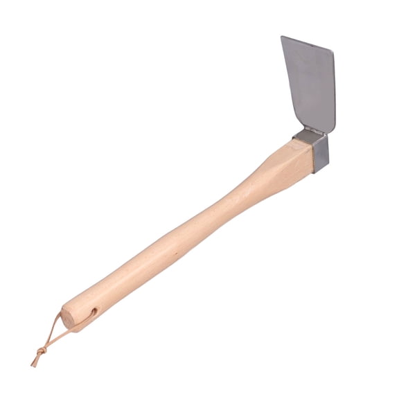Suodoka Grubbing Hoe Simple Practical Fine Workmanship Small Volume Stainless Steel Forged Hoe Gardening Tool For Weeding Planting Flowers Potted Plants (15.2 inches / 38.5 cm)