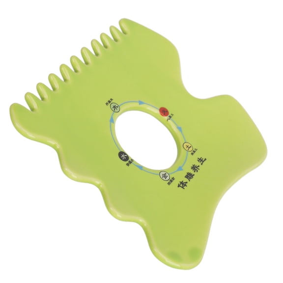 Suodoka Gua Sha Board Ceramic Scraping Board Different Edges Manual Scraping Massage Sculpting Tool For Face Back Legs Arms, Handheld Lightweight Portable Therapeutic Massager, 6.69 Inches / 17.0 cm