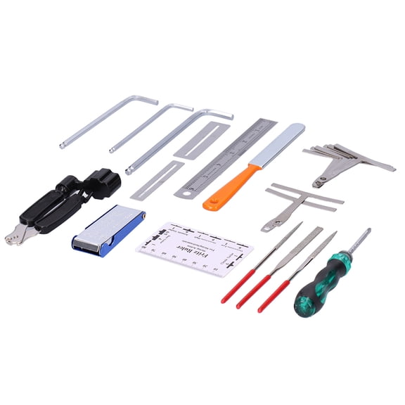 Suodoka Guitar Care Cleaning Repair Tool Kit 17 Pieces Musical Instrument Setup Maintenance Tools Set for Luthier String Adjustment (8.66 inches / 22 cm)