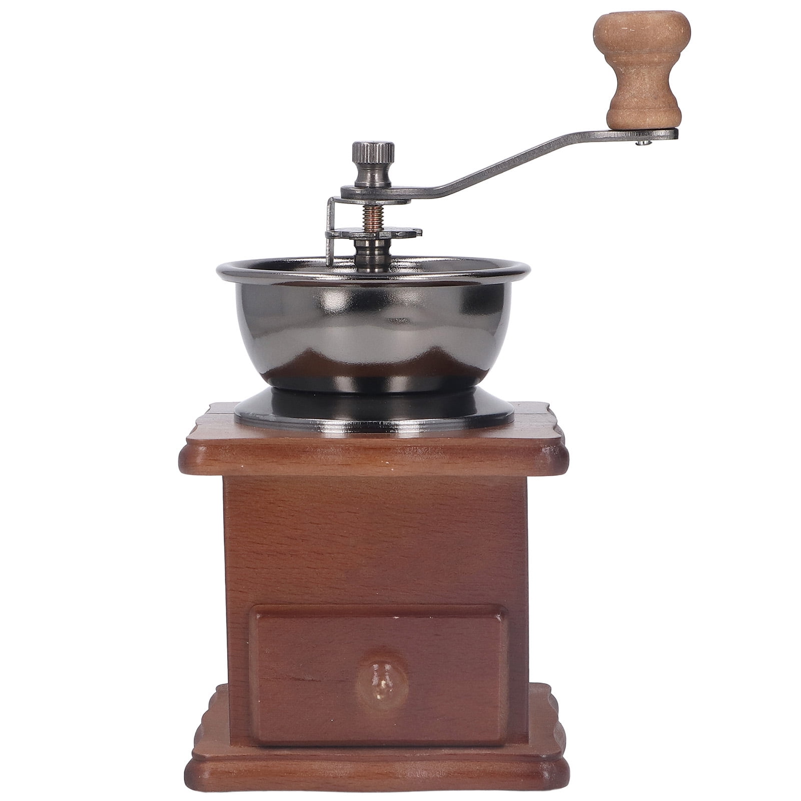 Suodoka Hand Coffee Mill Grinder Retro Beech Classic Style Wood Base Rust Proof Stainless Steel Core Manual Coffee Mill Portable Coffee Grinder for Home and Travel