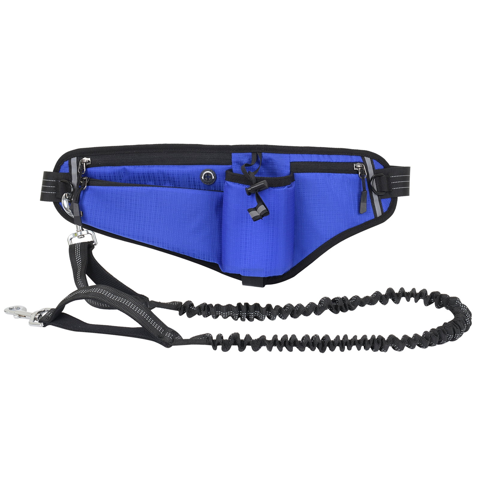 Suodoka Hands Free Dog Leash Waist Pack Water Resistant Night Reflective Large Capacity for Outdoor Dog Walking, Blue (11.02 inches / 28 cm)