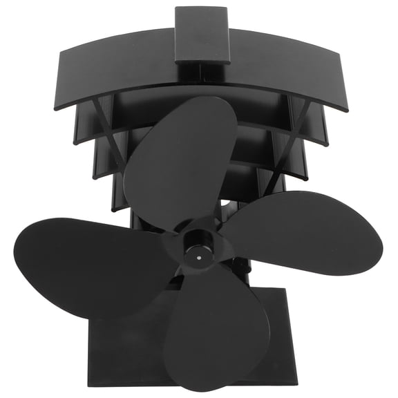 Suodoka Heat Powered Fireplace Fan 4 Blades Silent Operation Stove Fan for Wood Log Burner (7.8 inches / 19.7 cm)