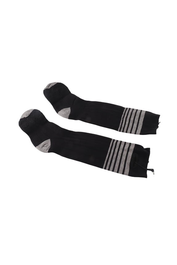 Heated Socks for Men Women Knitted Cotton Electric Thermal Foot Warmer with Battery Box for Winter Skiing Camping 17.7 inches / 45 cm