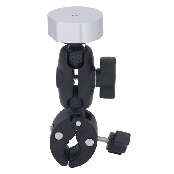 Suodoka Heavy Duty Aluminum Alloy Satellite Mounting Bracket Kit with 360 Degree Adjustable Clamp Mount for RVs, Yachts, Campers, and Poles - Includes Installation Adapter Set (Silver)