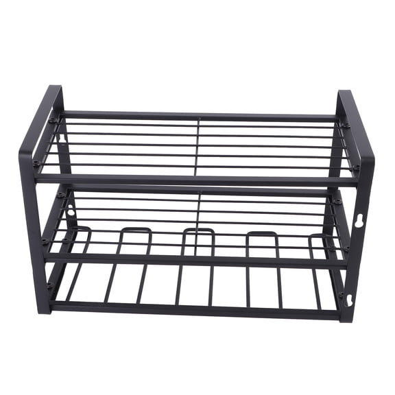 Suodoka Heavy Duty Wall Mounted Power Tool Organizer, Iron Garage Cordless Drill Holder and Tool Storage Rack, Includes Hardware, 16.5 inches / 42 cm Black