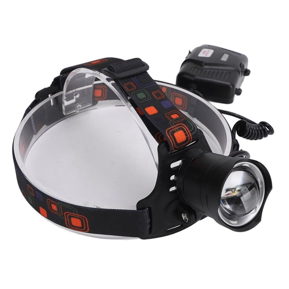 Suodoka High Power LED Headlamp Adjustable Angle Telescopic Focus Waterproof Headlight For Outdoor Hiking Backpacking Construction Work P70 LED Bead Black (4.72 inches / 12 cm)