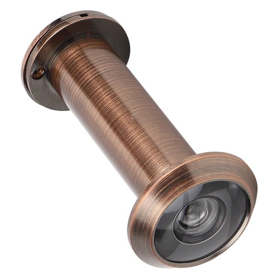 Suodoka Home Security Anti Theft 220 Degree Viewing Angle Safety Door Viewer with Back Cover for Standard Doors Alloy Construction 2.4 inches / 6.09 cm Length Red Bronze Color Finish