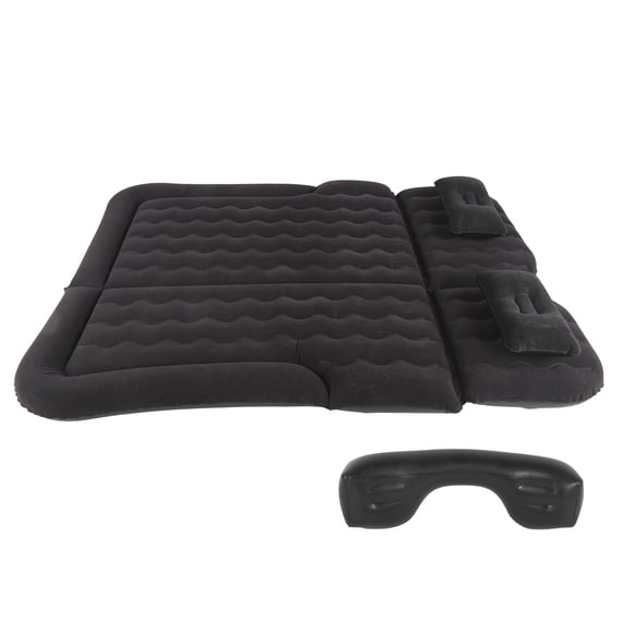 Suodoka Inflatable SUV Car Air Mattress Bed with 12V Electric Pump, Thickened Flocking Surface Travel Pad for Camping, Fits SUV MPV RV Minivan, Full Size, Black (70.8 inches / 180 cm)
