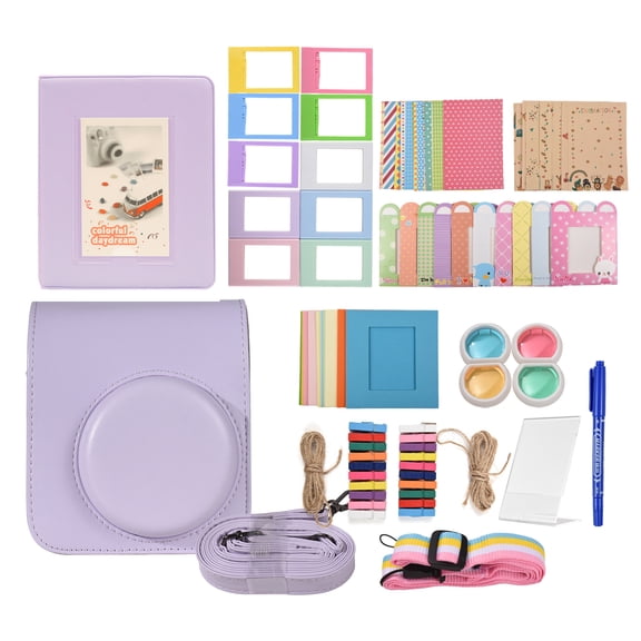 Suodoka Instant Camera Accessories Bundle Kit Replacement for Fujifilm Instax Mini 12 with Purple Protective Case, Album, Photo Frames, Stickers, and Pen. Compact Size: 11.81 inches / 30 cm[cite: 1]