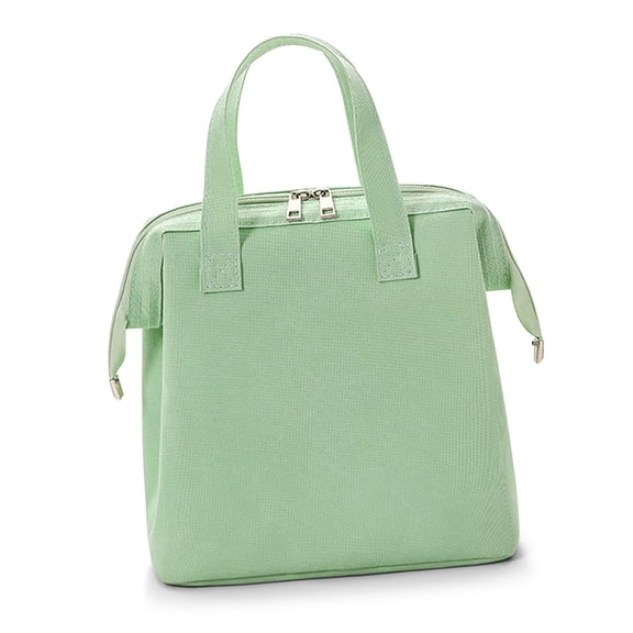 Suodoka Insulated Cooler Bag Portable Thermal Lunch Bag Handbag for Work School Picnic Camping, Light Green (9.1x5.5x9.4 inches / 23x14x24 cm)