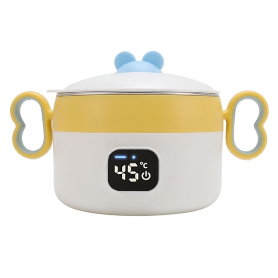 Suodoka Insulated Food Warmer Bowl 450ml Stainless Steel Auto Constant Temperature USB Rechargeable Electric Heating Lunch Box for Home Travel (7.9 inches / 20 cm)