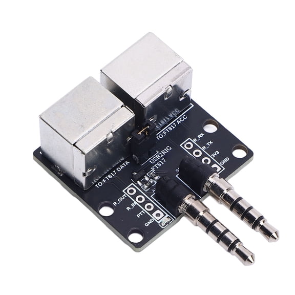 Suodoka Integrated Digital Modes Interface for Amateur Radio, 2-in-1 USB Sound Card and Serial Port Connector, Built-in Sound Codec with Vox PTT Kit and Adapter Board (2.09 inches / 53 mm)