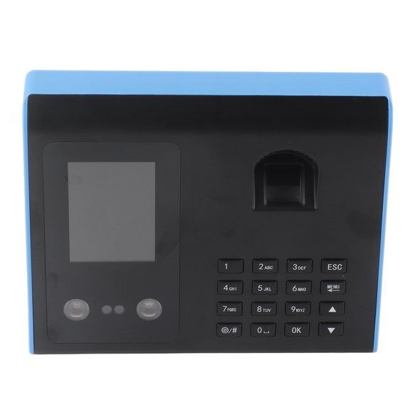 Suodoka Intelligent Attendance Machine Face Fingerprint Recognition Password Time Clock for Office Employee, Data Download U Flash Disk Free Software, Black, 7.2 inches / 18.4 cm