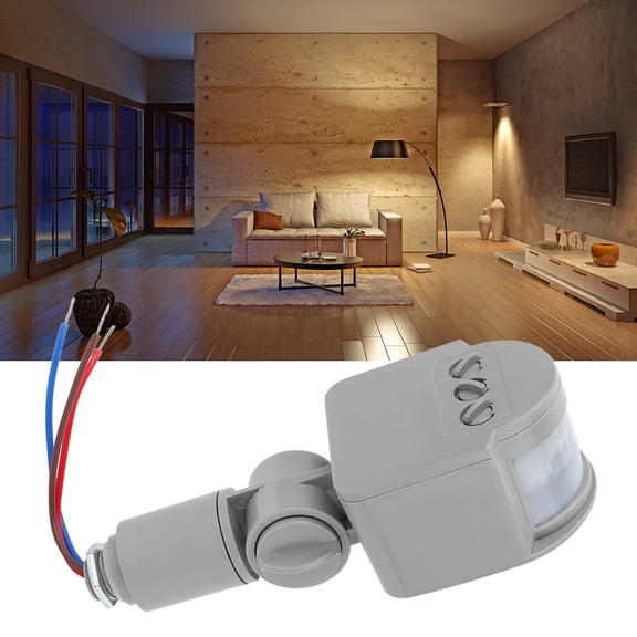 Suodoka Intelligent Infrared Human Body Motion Sensor LED Light Switch Wide Voltage 85-265V High Sensitivity for Indoor Outdoor Use (16 x 5.8 x 5 cm)
