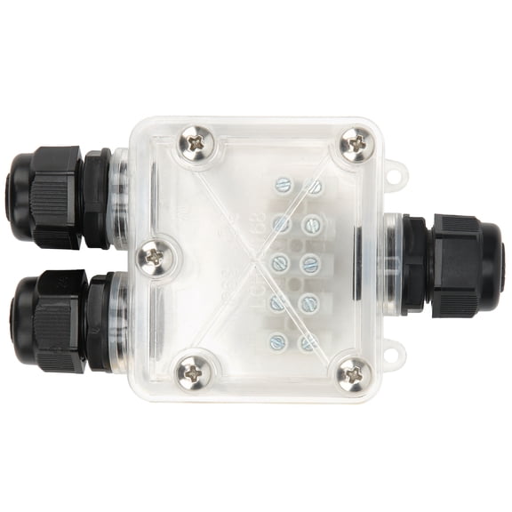 Suodoka Junction Box 3 Way IP68 Waterproof Terminal Distribution Cable Connector LCH-1311.68 Clear Plastic Heavy Duty Electrical Wire Connectors for Outdoor Use (5.51 inches / 14 cm)