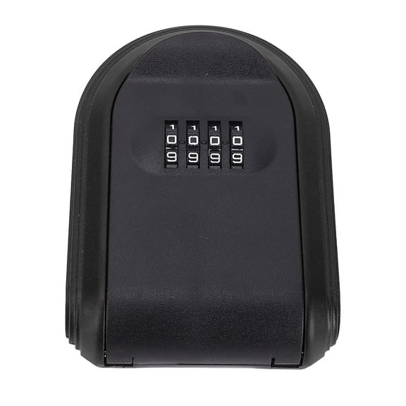 Suodoka Key Lock Box Wall Mounted ABS Water Resistant Powder Coating Key Combination Lockbox for House Outdoor Villa Home Security Storage Black 3.7x1.7x5.0 in / 94x43x128 mm