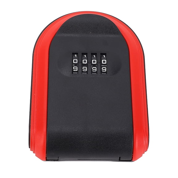 Suodoka Key Lock Box Wall Mounted ABS Water Resistant Powder Coating Key Combination Lockbox for House Outdoor Villa Home Security Storage Red 3.7x1.7x5.0 in / 94x43x128 mm