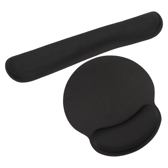 Suodoka Keyboard Wrist Rest Black Soft Sponge Fatigue Relief Stable Support Mouse Wrist Pad for Family Office Computer PC Setup (17.72 inches / 45 cm Length)