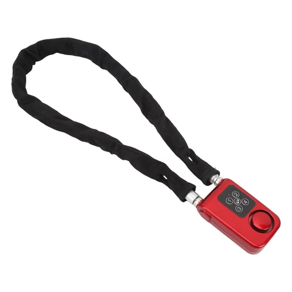 Suodoka Keyless Bike Chain Alarm Lock with Remote Control, 115dB Loud Anti-Theft Vibration Sensor, 4-Digit Combination Electronic Bicycle Security System, 31.5 inches / 80 cm