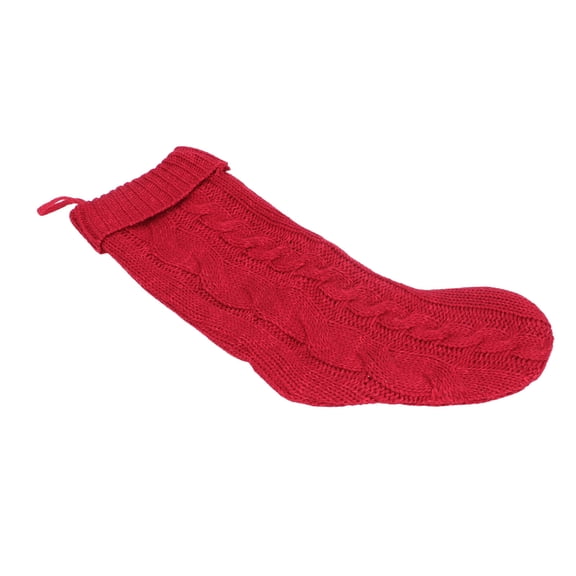 Suodoka Knitted Xmas Stocking Holiday Decor Home Ornaments Soft Cable Knit Large Christmas Stockings for Fireplace Mantel, Red