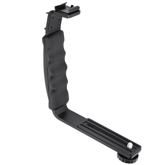 Suodoka L Shaped Handheld Stabilizer Bracket with Cold Shoe Mount for DJI OM 4 Osmo Mobile 3 2 Metal Hand Grip Photography Video Vlogging Rig Accessory (5.5 x 4.5 inches / 14 x 11.5 cm)