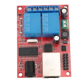 Suodoka LAN Ethernet 2 Way Relay Board Delay Switch TCP UDP Controller Module WEB Server Relay Board for Smart Home Network Management, 3.94 inches / 10 cm Length