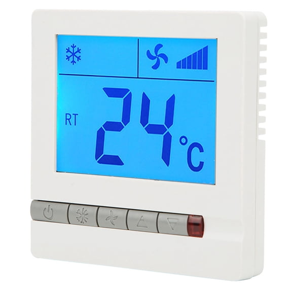 Suodoka LCD Digital Thermostat Delay Compressor Protection Fan Coil Unit Temperature Controller