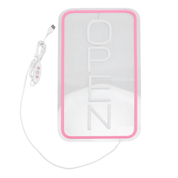 Suodoka LED Neon Open Sign Dimmable USB Power Supply Light Up Sign for Bars Shops Restaurants Cafes Salons, 17.32 inches / 44 cm