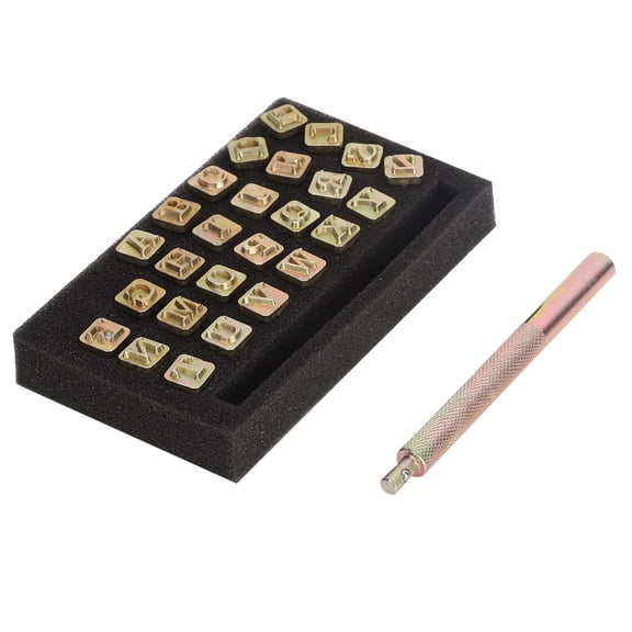 Suodoka Leather Stamping Tool 6mm 1/4 inch Capital Letters Alphabet Stamp Set for DIY Crafts
