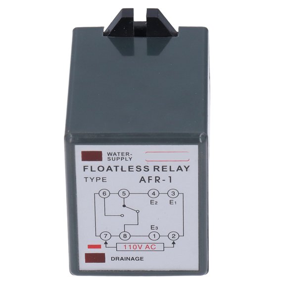 Suodoka Liquid Level Controller Floatless Relay High Contact Capacity Water Level Switch AC 110V AFR-1 for Electrical System Safe Operation 11 x 9 x 7 cm / 4.3 x 3.5 x 2.7 inches