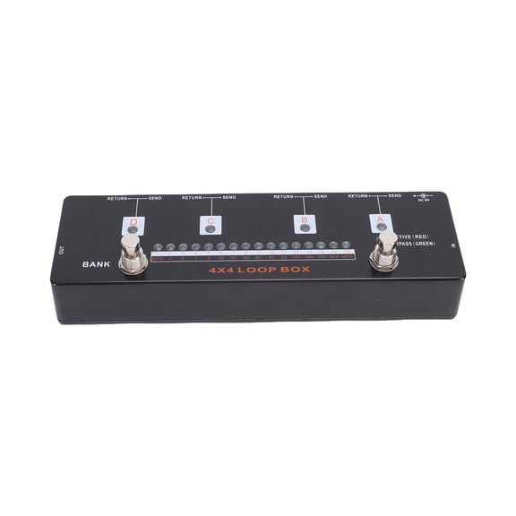 Suodoka Loop Box Guitar Effects Pedal 16 Programmable Presets LED Display Bank Switch True Bypass Loop Switcher Pedal for Electric Guitar