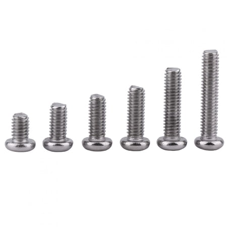 Suodoka M4 Stainless Steel 304 Machine Screws and Nuts Assortment Kit, Pan Head Cross Drive Fastener Set for Home Office Appliance Furniture Repair, Silver, 250 Pieces