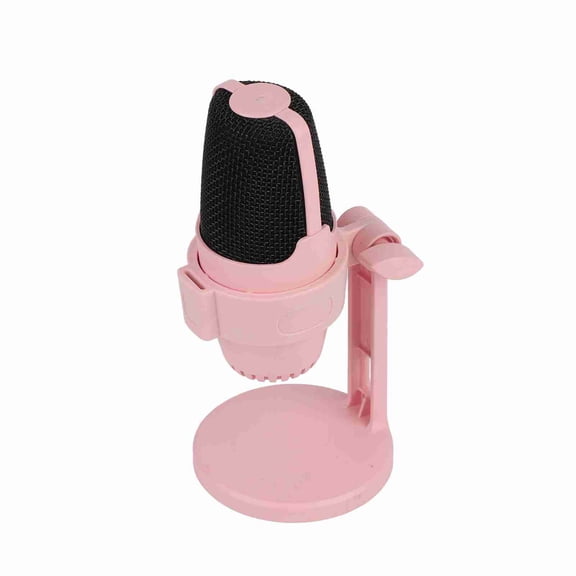 Suodoka M9 USB Condenser Microphone Cardioid PC Gaming Mic with RGB Light for Studio Recording Live Streaming 9.06 inches / 23 cm Pink