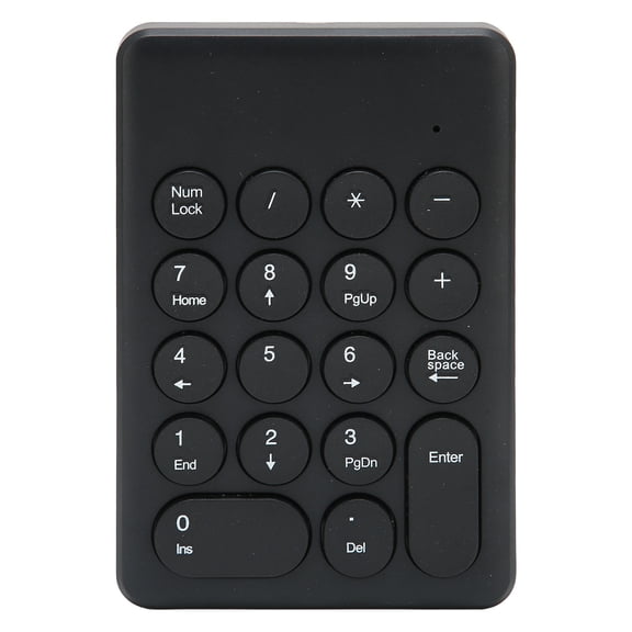 Suodoka MLD-269 Wireless Numeric Keypad 18 Keys Ergonomic Tilt Design Mini Numpad for Accounting Laptop Computer Financial Data Entry (10 x 4.3 inches / 25.4 x 11 cm, Black)