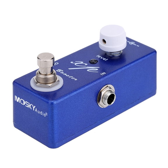 Suodoka MOSKYAudio XP Booster Electric Guitar Effect Pedal with Clean Boost and True Bypass Features Multi-Dimensional Shimmering in a 3.6 inches / 9.2 cm Zinc-Aluminium Alloy Blue Shell