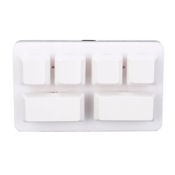 Suodoka Macro Programming Mechanical Keyboard 6 Keys RGB Backlit Small One Handed Gaming Keypad Type C Wired Red Switch for Windows Mac Gamer and Designer 7.08x5.11 in / 18x13 cm