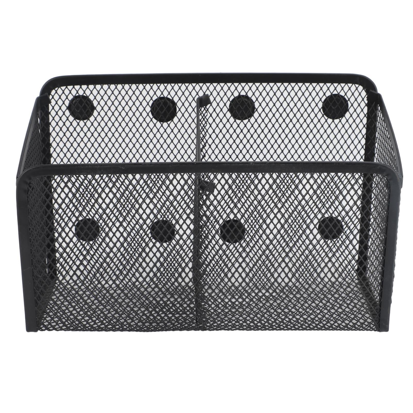 Suodoka Magnetic Metal Mesh Pencil Cup – Large Capacity Desk & Refrigerator Pen & Marker Organizer