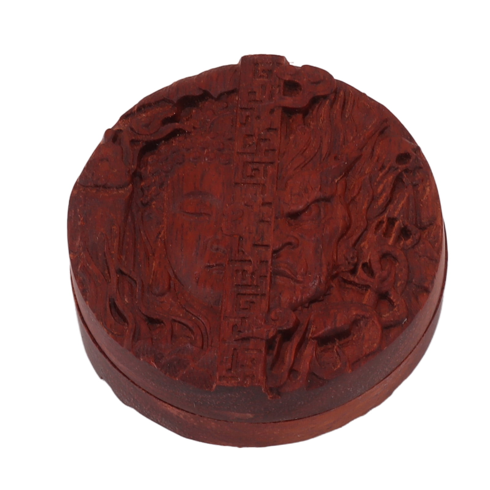 Suodoka Magnetic Push Slider Stress Relief Handmade Rosewood Crafted Rotating Fidget Toys for ADHD, Buddha Theme (1.77 inches / 45 mm)