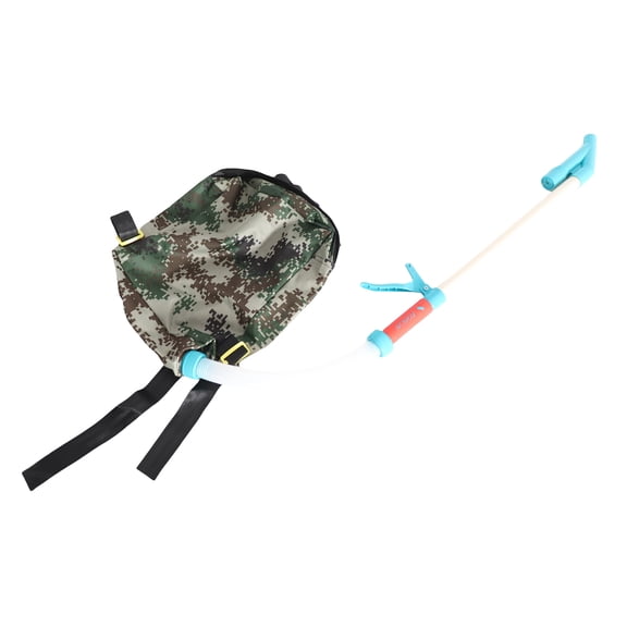 Suodoka Manual Fertilizer Spreader with Bag, Flexible Handle Beans Planter for Farm, Corn, Vegetables, Sugar Cane, Fruit Trees, 24.8 in / 63 cm, Multicolor
