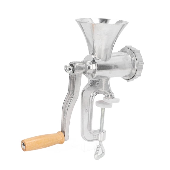 Suodoka Manual Meat Grinder Aluminum Alloy Household Multifunctional Kitchenware Mixer Sausage Stuffer Machine with 5cm / 2.0in Table Clamp Silver