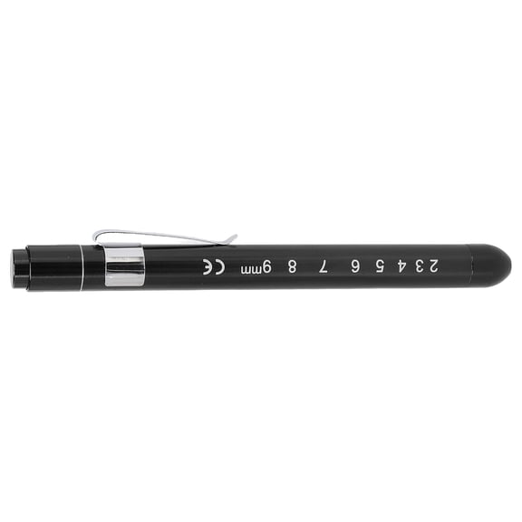 Suodoka Medical Pen Light Gauge LED Aluminium Alloy Portable Inspection Pen Lamp for Nurses Doctors - Sleek Black Diagnostic Flashlight Tool (5.51 inches / 14 cm, 0.78 oz / 22 g)