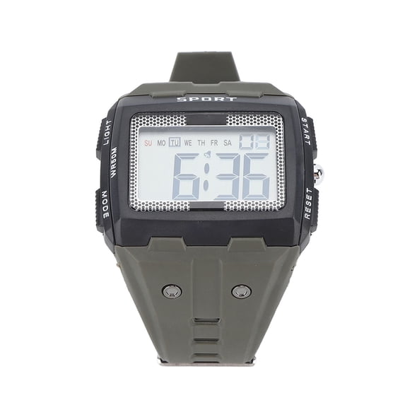 Suodoka Men Sport Watch Waterproof Large Screen Portable Chronograph Watch for Outdoor Climbing Camping Green (9.8 inches / 25.0 cm) Reliable Digital Timepiece