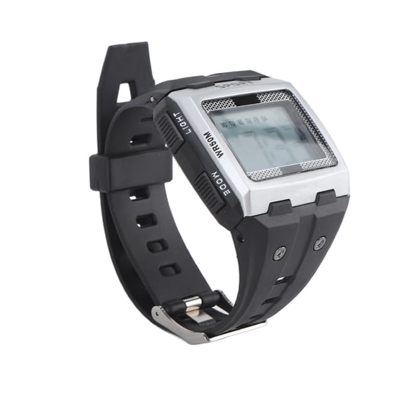 Suodoka Men Sport Watch Waterproof Large Screen Portable Chronograph Watch for Outdoor Climbing Camping Silver (9.8 inches / 25.0 cm) Reliable Digital Timepiece