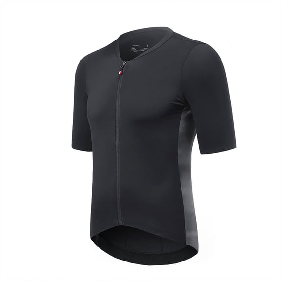 Suodoka Men's Cycle Jersey Road Bike Breathable Quick-Dry Bicycle Clothing Reflective Elastic Fabric, Black, Size XL (12.99 inches / 33.00 cm length)[cite: 1]