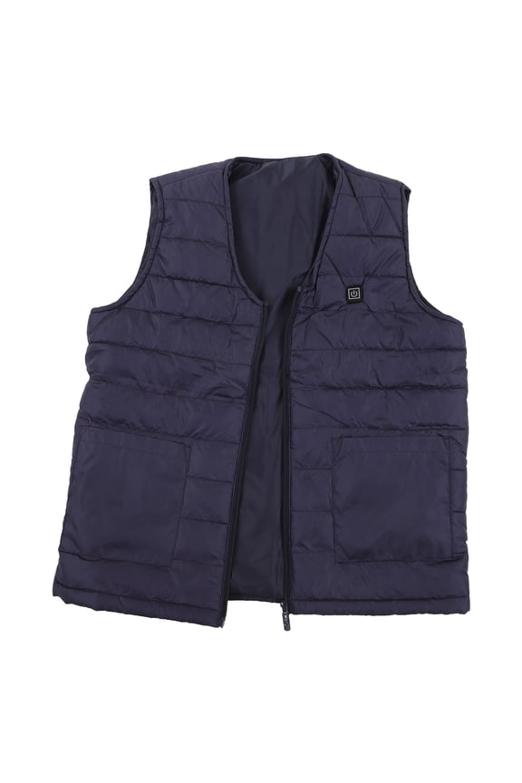 Men's Heated Vest V Neck Smart Constant Temperature Warm Heating Vest for Winter Royalblue XL