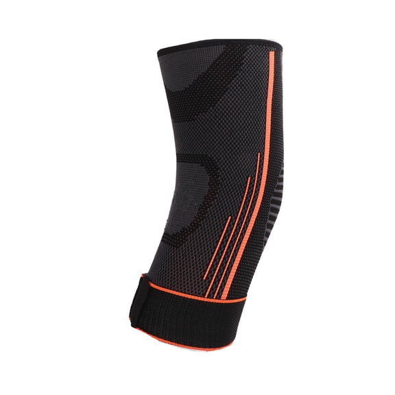 Suodoka Men's Sports Elbow Guards Nylon Knit Soft Compression Sleeve with Strap for Basketball Riding Running Work Out Orange Size Medium (M) Fit and Skid Resistant Protective Gear