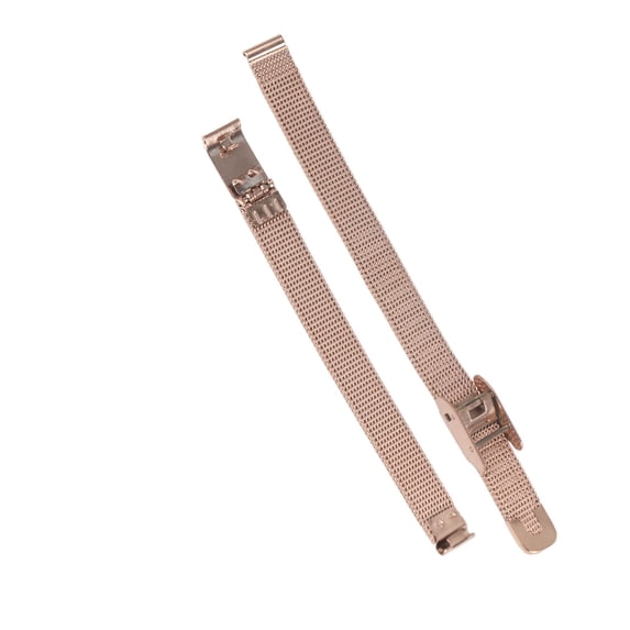 Suodoka Mesh Stainless Steel Watch Band Replacement Woven Strap, Rose Gold, 0.31 inches / 8 mm, Breathable Metal Bracelet for Men Women