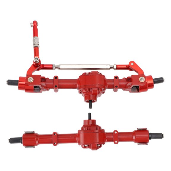 Suodoka Metal Gear Axle Set Front Rear Replacement for D90 MN90 1/12 RC Car Red 7.87 inches / 20 cm