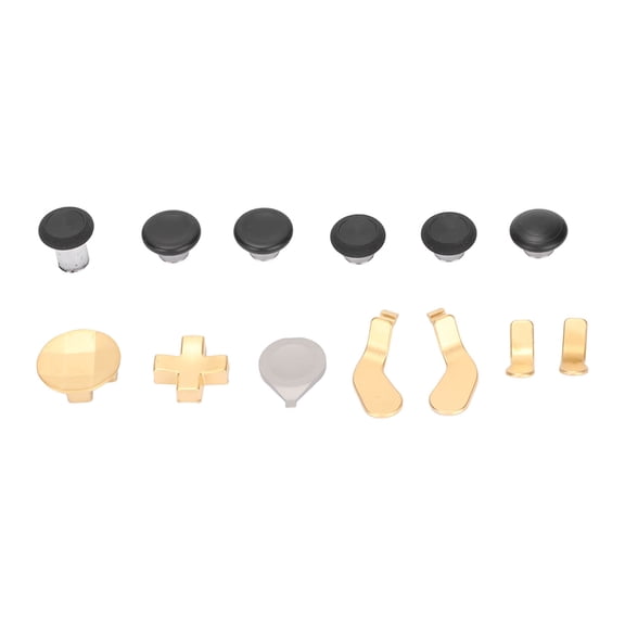 Suodoka Metal Joystick 13 in 1 Replacement Paddles D Pads Game Controller Parts Accessory for Xbox One Elite Series 2, Gold