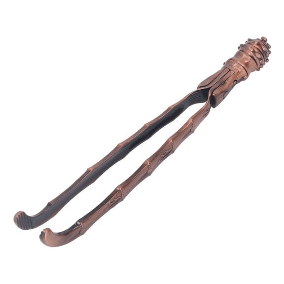 Suodoka Metal Tea Cup Tongs Cup Pick Up Clip Portable Tableware Tweezers for Household Use, Bamboo Joint Alloy Kung Fu Tea Set Accessory, Ergonomic Anti-Scald Serving Tong, 6.3 inches / 16 cm, Copper